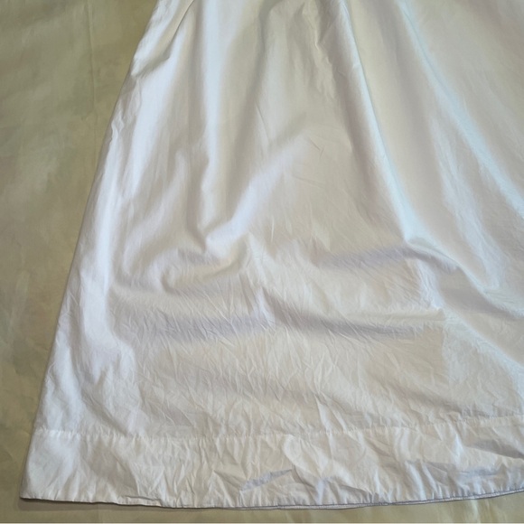 Aritzia- Babaton Fluid Dress Midi Size Large Contour Poplin Black White - Picture 8 of 11